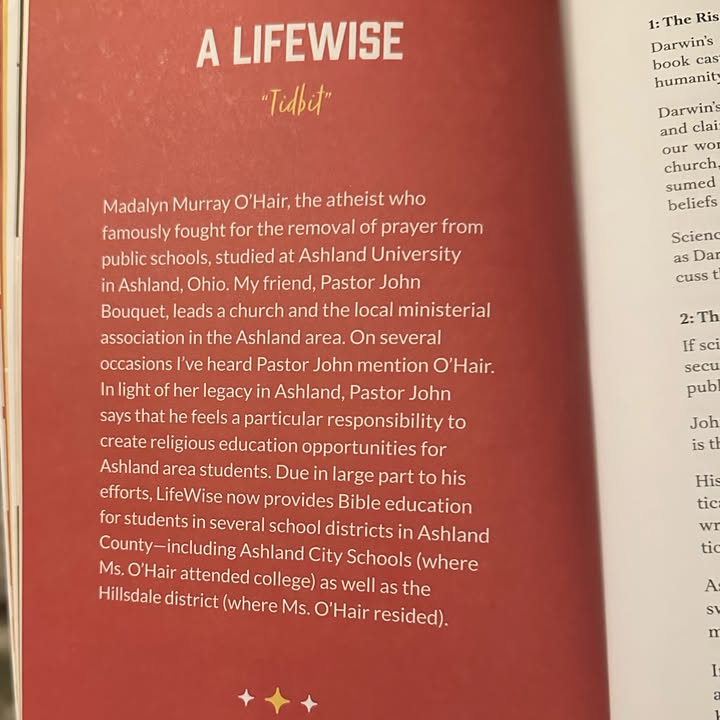 LifeWise likes to invoke Madalyn Murray O’Hair as a villain to justify their pus…