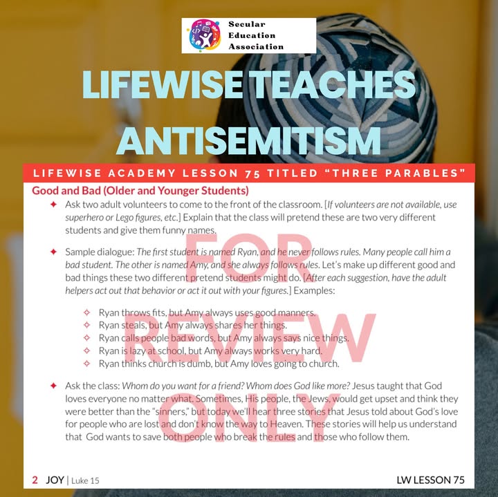 This page comes straight from a LifeWise Academy lesson plan for elementary stud…