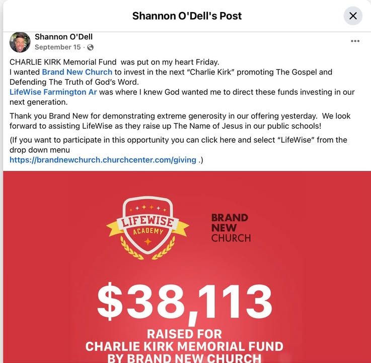 LifeWise Academy is using Charlie Kirk to sell their “Off School Property” docum…