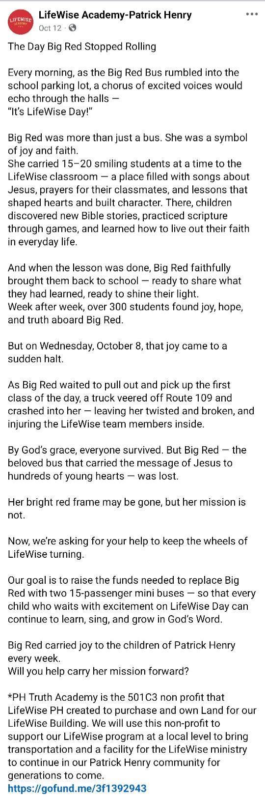 So LifeWise is bussing public school kids during the school day… but admits thei…