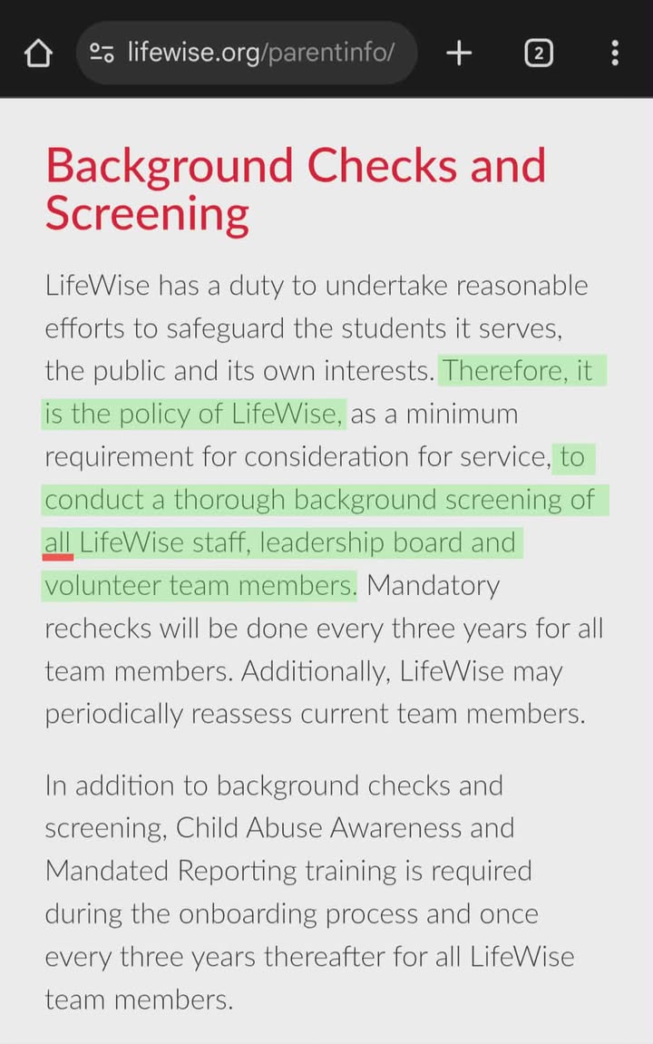 🚨 LifeWise Says They Background Check “Everyone.” That’s Not True. 🚨