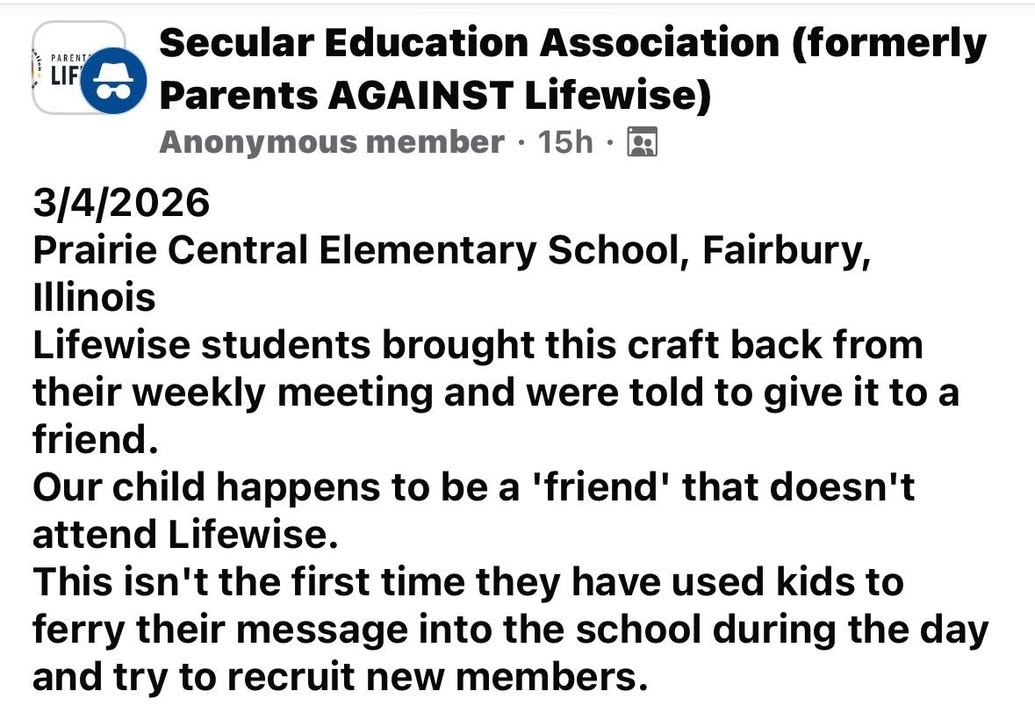 A parent sent this to us today.