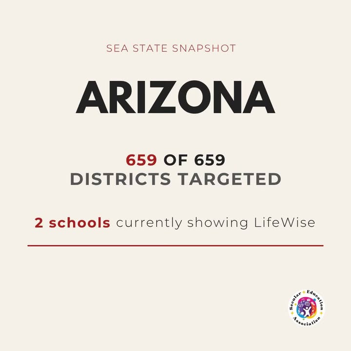 ARIZONA: LifeWise currently shows just 2 school programs in the state. But all 6…