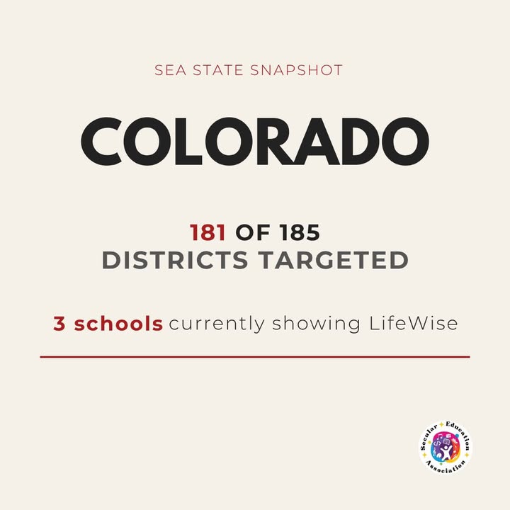 COLORADO: 181 OF 185 DISTRICTS TARGETED