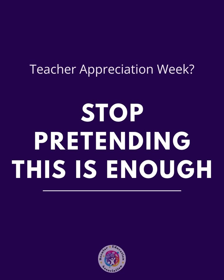 We say we appreciate teachers.