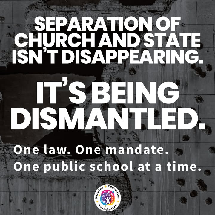 “What happened to the separation of church and state?”