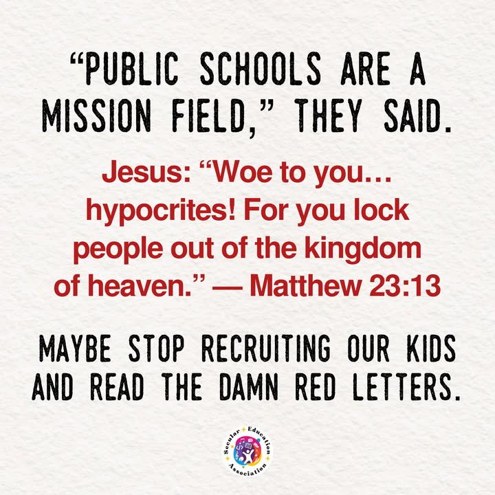 Secular doesn’t mean faithless. Some of us believe. Some of us don’t. It means p…