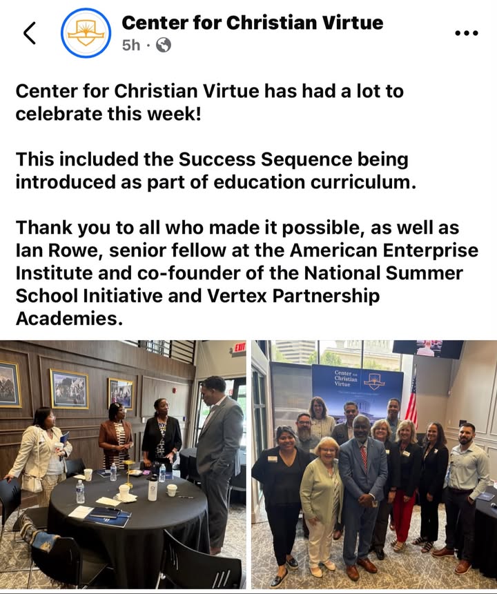 We’ve talked about the “Success Sequence” before.