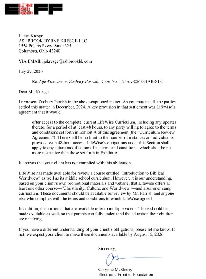 We’re sick and tired of LifeWise Academy having no accountability and facing no …