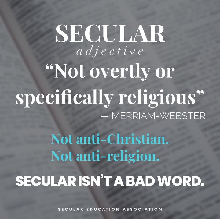 “Secular” gets thrown around like it means something hostile to faith.