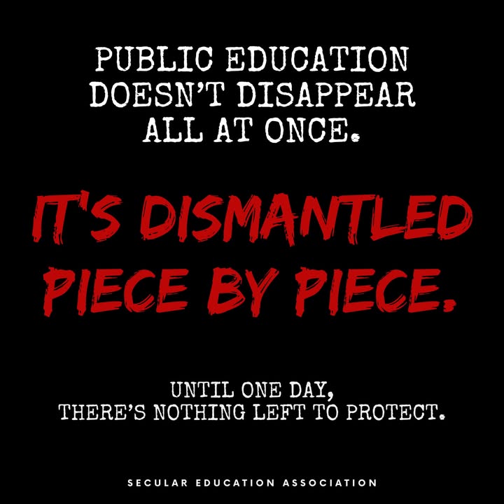 What happens if public education goes away?
