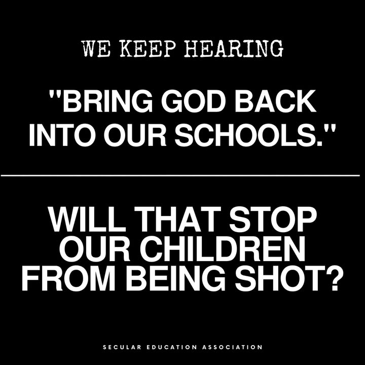 HAS BRINGING GOD BACK INTO PUBLIC SCHOOLS MADE OUR CHILDREN ANY SAFER?